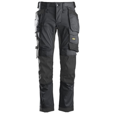 Snickers 6241 AllroundWork Stretch Gr.46 Arbeitshose m. Holstertaschen grau-schw.