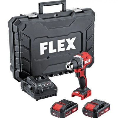FLEX Akku Bohrschrauber DD 2G 18.0-EC LD/2.5 Set inkl. 2x 2.5Ah Akkus + Ladeg.