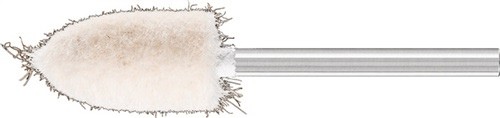 Polishing pin D15xH30mm 75mm 6mm felt pointed cone PFERD
