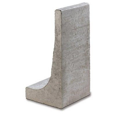 Kann Winkelstein 80/40/40 grey concrete smooth height 80cm unreinforced thickness 7cm