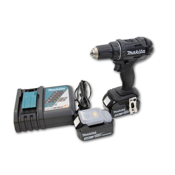 Makita Akku Bohrschrauber 18V 3Ah inkl. 2 Akkus Ladegerät im Transportkof.