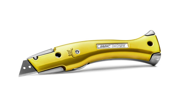 Delphin®-03 Style Edition Candy Schw-Gol Universalmesser inkl. Kunststoffköcher