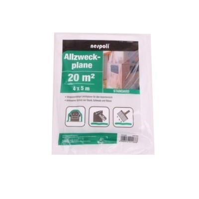Allzweck Leichtfolie transparent 4x5m ca. 6my HDPE
