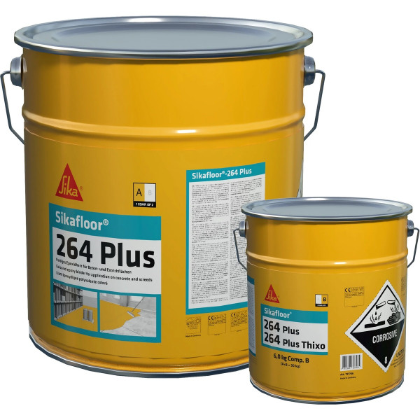 Sikafloor-264 Plus 30kg steingrau Komponente A + B (24+6kg) - RAL 7030ca