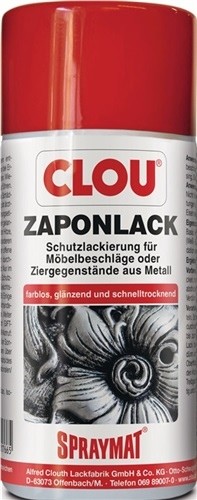 Zaponlack (Metallfirnis) SPRAYMAT 300 farblos glänzend ml Spraydose CLOU
