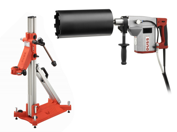 Duss diamond drilling machine DIA303 W SET 2 including drill stand BS 160 and fastening
