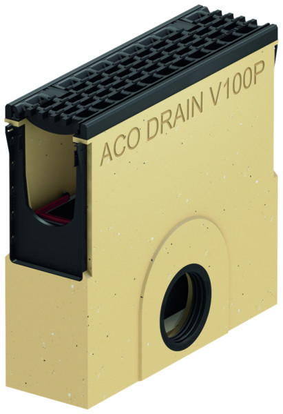 ACO PowerDrain Performance V100P EK kurz DN110, Gusskante KTL