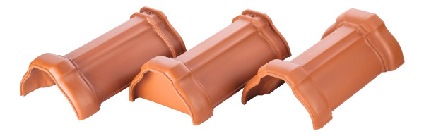 Erlus Firstziegel Nr.18 rot engobiert