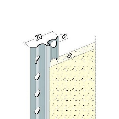 Maisch Putzlehre Innenputz 6mm 2.6m 9003 Aluminium weiß beschichtet