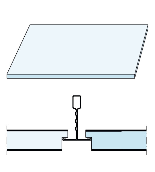 Knauf Belgravia Regula S15 12.5mm 625x625mm weiß lackiert