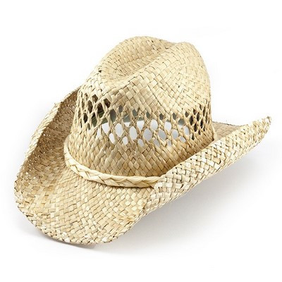 Strohhut Cowboy beige Größe 58/60