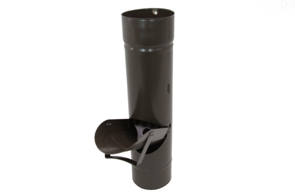 Klapa deszczowa PREFA 420mm D 100mm z łapaczem liści brązowa