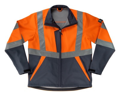 MASCOT® Kiama Softshelljacke hi-vis orange/schwarzblau Gr.L