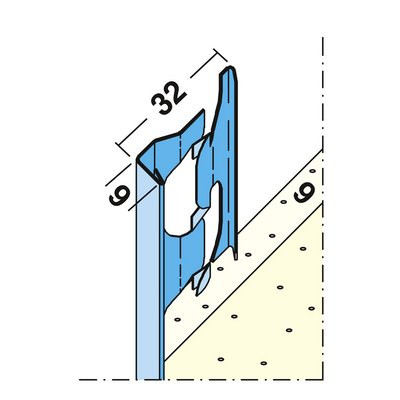Maisch plaster finishing profile 9mm 3.0m 01211 300.0 - Inside