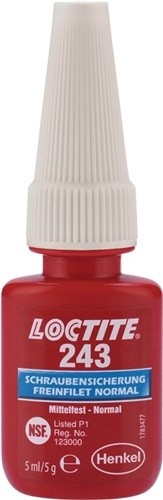 Schraubensicherung 243 5g mf.blau NSF P1.NSF/ANSI 61 Flasche LOCTITE