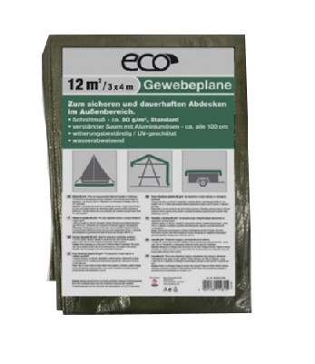 Nespoli Gewebeplane mit Ösen blau 3x4m Stärke ca. 80g/m²