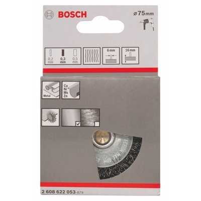 Bosch Scheibenbürste 0.3mm gewellter Draht Ø75mm