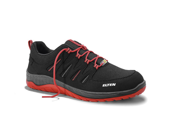 Obuwie ochronne Elten MADDOX czarno-czerwone Low ESD S3 729561-46