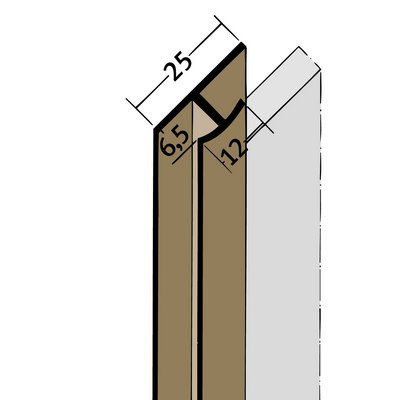 Maisch Doppel-T-Profil weiß 6mm 2.5m 03557 250,0 10