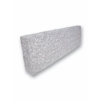 SELTRA lawn edging BRAVO RUSTIQUE granite 6x20x100cm noble grey spliced and overlapped CHN