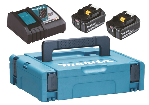 Makita Power-Source Kit 6.0 Ah 1 Ladegerät + 2xAkku BL1860B - 198116-4