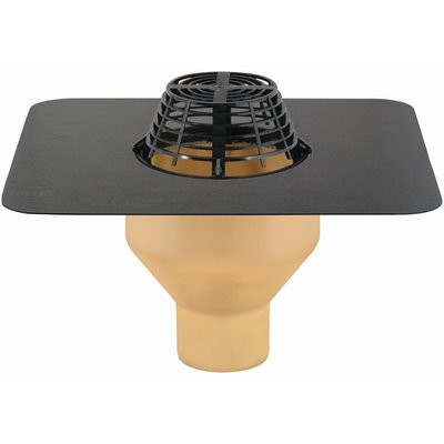 SitaStandard Dachgully DN 100 PUR senkr. m. Kiesfang PVC-Manschette -100410