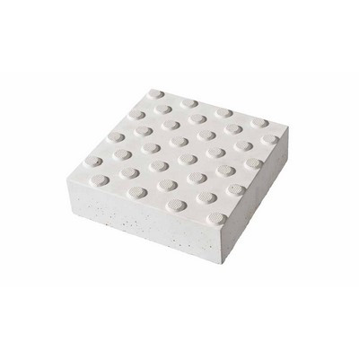 Lithonplus Bodenindikator 30x30x8cm Noppenstruktur diagonal weiß