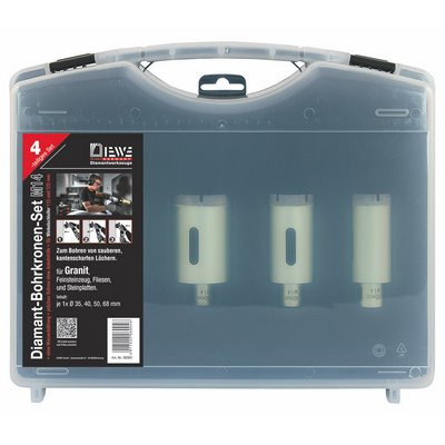 Diewe 4er Set Fliesen-Bohrkronen M14 Gold 35,40,50,68