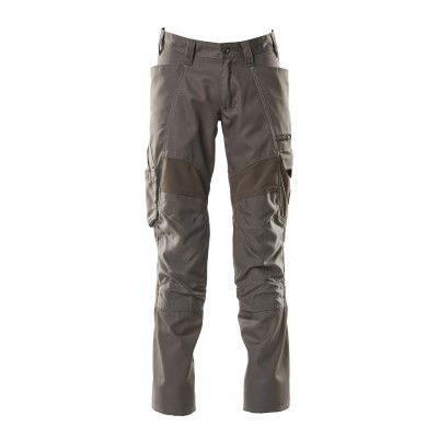 MASCOT® trousers with knee pockets stretch inserts dark anthracite size 82C58