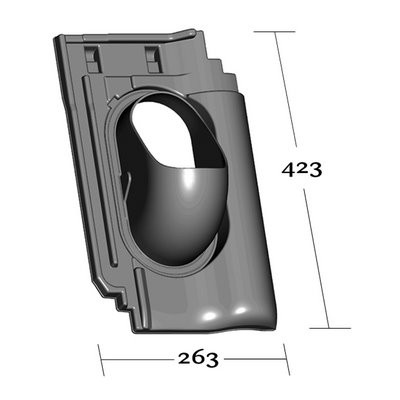 Klöber Venduct® Grundplatte o. Rohr KE0367 f. Erlus E58S rot