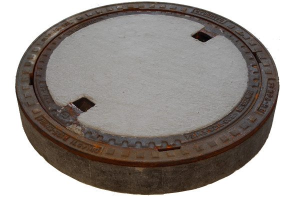Schachtabdeckung Beton-Guss Kl B125 rund 610mm ohne Ventialtion