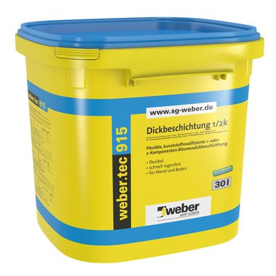 SGW weber.tec 915 Kunststoffgebinde 30l IBV Dickbeschichtung 1-2K
