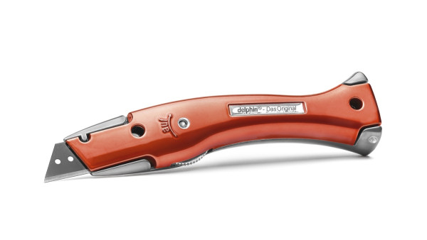 Delphin®-03 Style Edition Candy Schw-Rot Universalmesser inkl. Kunststoffköcher