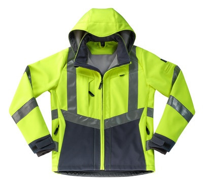 MASCOT® Blackpool Softshelljacke hi-vis gelb/schwarzblau Gr.L