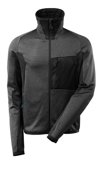 MASCOT® ADVANCED Fleecepullover m. Reißver. dunkelanthr./schwarz Gr. 2XL