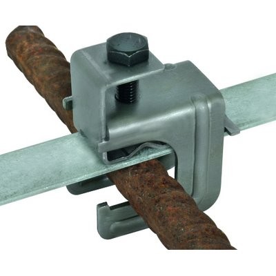 Armierungsklemme Stahl blk Rd 6-22/FL 40 Typ AK F-6-22/40 Verb. Erdungsband