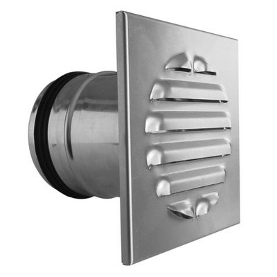 Upmann weather protection grille V2A 20x20 nozzle DN 150/100 with fly wire - 54524