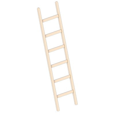 Layher 1052 Holzanlegeleiter 6 Sprossen Länge 1.90m - 1052.206