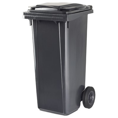 Large garbage container gray 240l with wheels