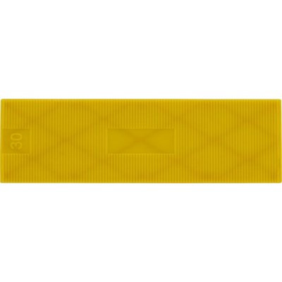 Triuso Unterlegplättchen 100x30x4mm gelb Kunststoff 35 Stück - KU4