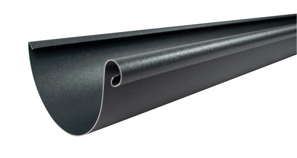 Haushaut Aluminium Dachrinne 0.7mm 5m halbrund 333 (6tlg) Anthrazit pearls