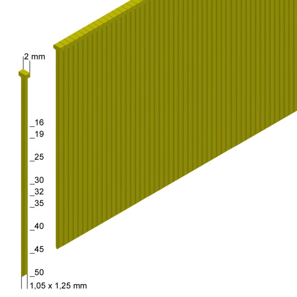 Prebena Brads J40CNKHA 5000 Stück/Pack Stauchkopfnägel Typ J vzgeharzt 40mm