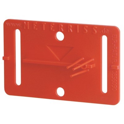 Meterriss Plakette RS21 rot selbstklebend