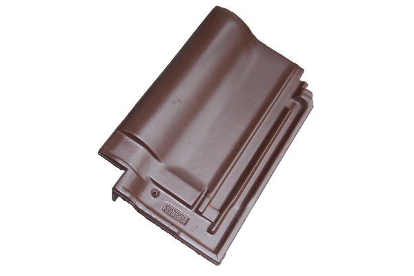 Erlus E58 / E58 S verge tile on the right, Brazilian brown