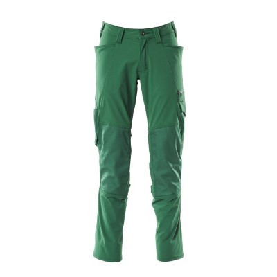 MASCOT® Trousers with knee pockets stretch green size 82C48