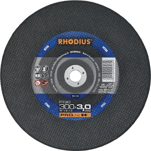 Trennscheibe FT30 D350x4mm ger.STA Bohrung 25.4mm RHODIUS