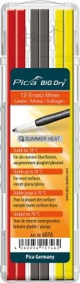 Pica BIG DRY Ersatzminen Set Sommer Graphit FOR ALL rot gelb