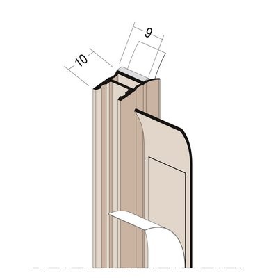 Maisch reveal connection profile 9mm 1.5m 03726 white