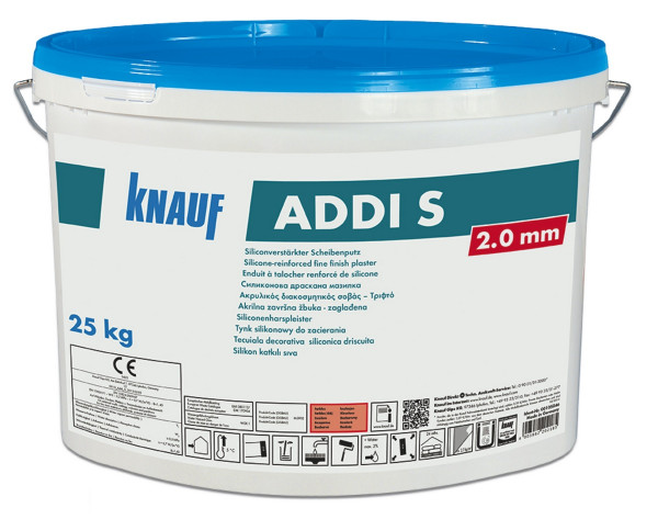 Knauf Addi S 2mm weiß 25kg Siliconharzverstärkter Scheibenputz
