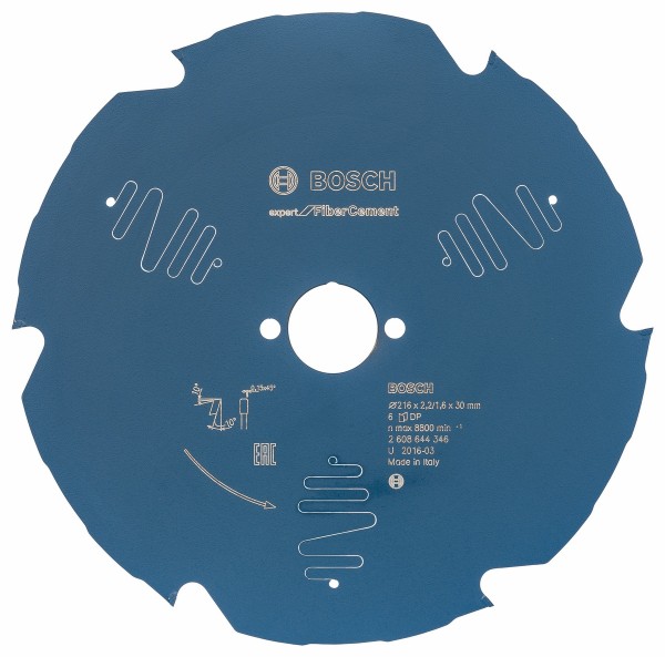 Bosch Kreissägeblatt Expert Fiber Cement 216x30x2.2mm 6 Zähne